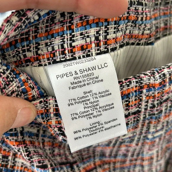 Veron­i­ca Beard Jo­da Mul­ti­col­ored Tweed Skirt Pink - Picture 8 of 13